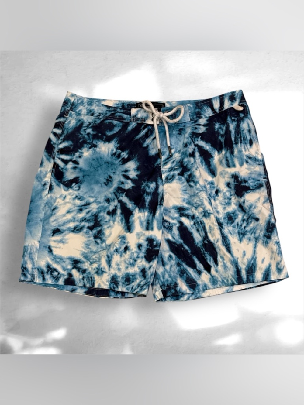 Abercrombie & Fitch Men's Blue Tie Dyed Mesh Lined Swim Trunks Size 32